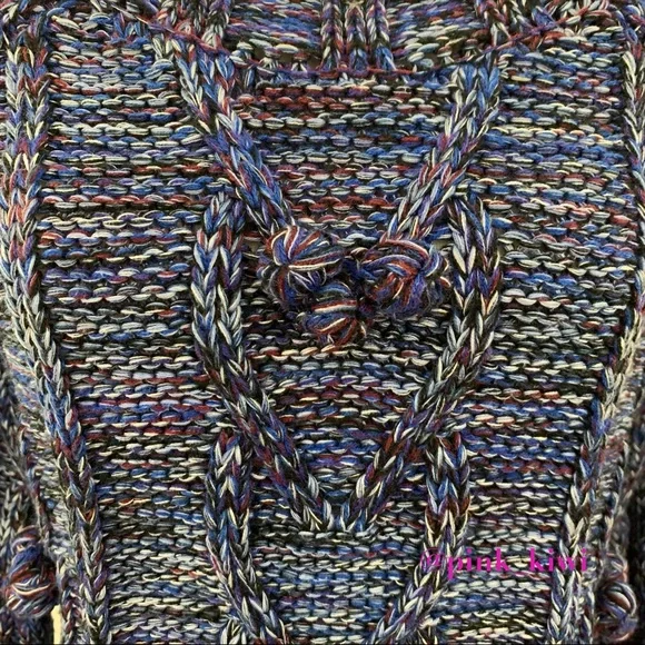 🆑 For Love and Lemons Knitz Indigo Mini Cable Dress - Picture 3 of 16